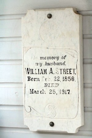 William A. Street dedication plaque