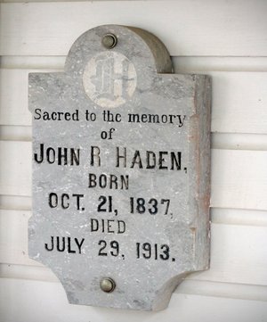 John R. Haden dedication plaque